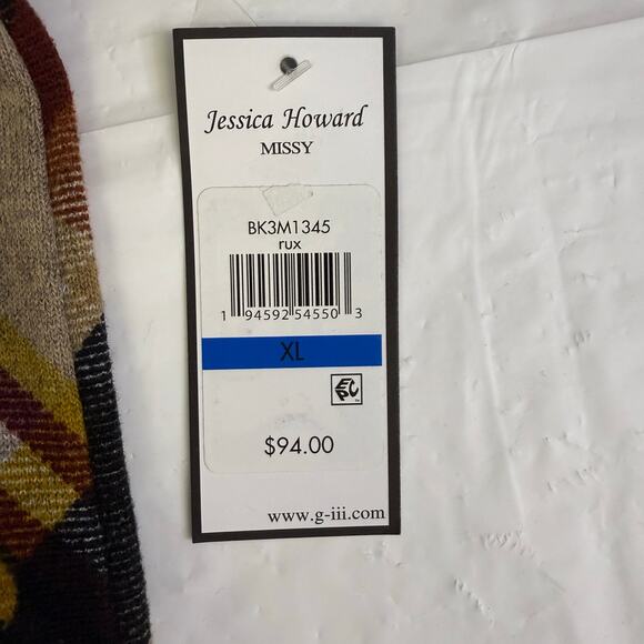 Jessica Howard Plaid Bell Sleeve Dress XL with Pockets – Fall Autumn Colors - Picture 7 of 10